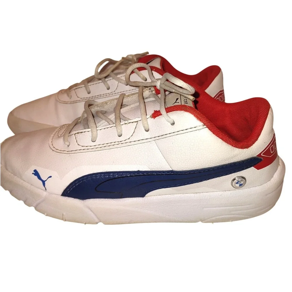 Puma Drift Cat BMW Motorsport Sneakers Youth Sz 2.5C Delta V Kids White Red Blue